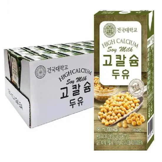 건국 고칼슘두유 190ml x 24개