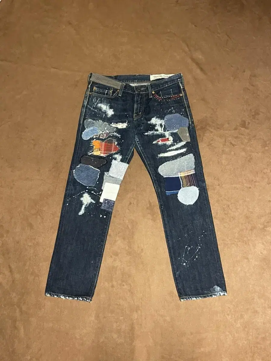 Capital Patchwork Painting Denim Jeans