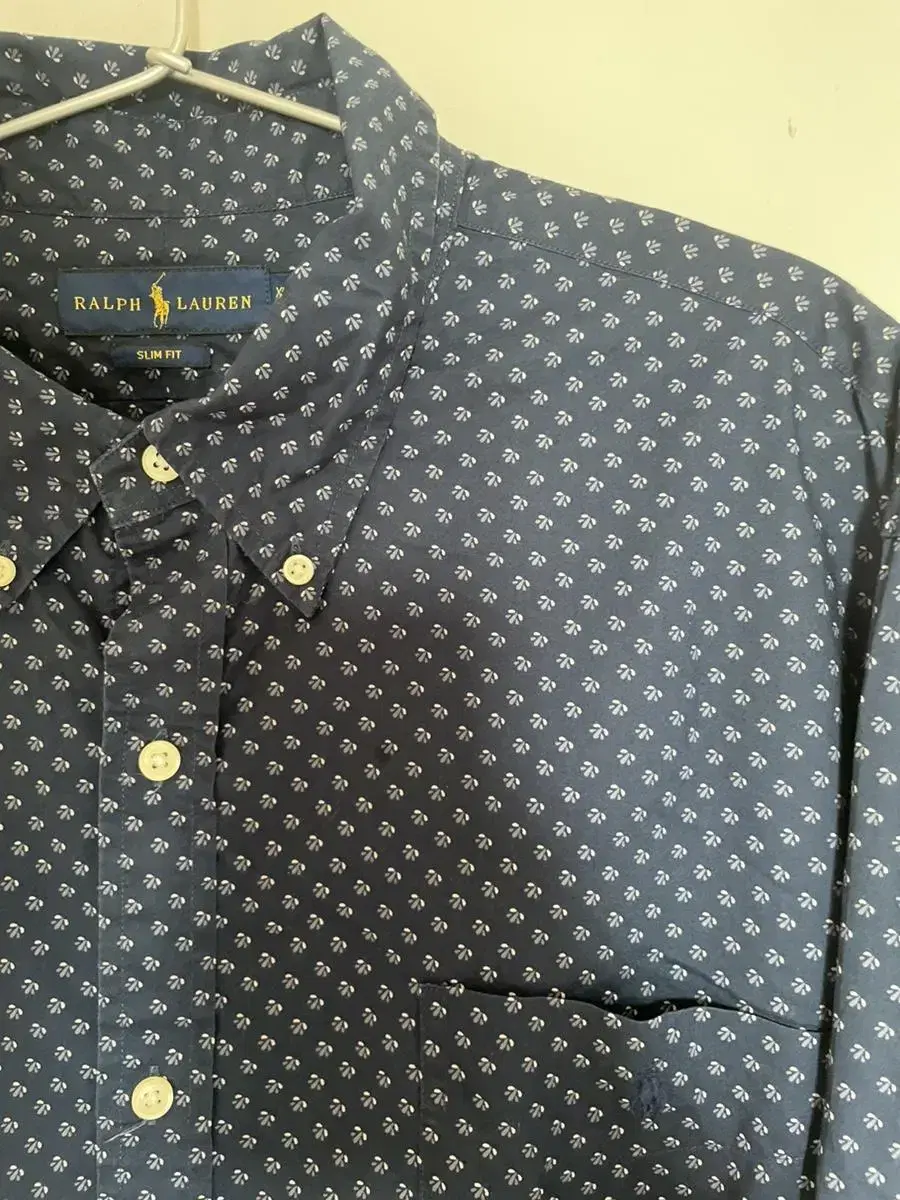 "Polo Pattern Long Sleeve Shirt" [XL]