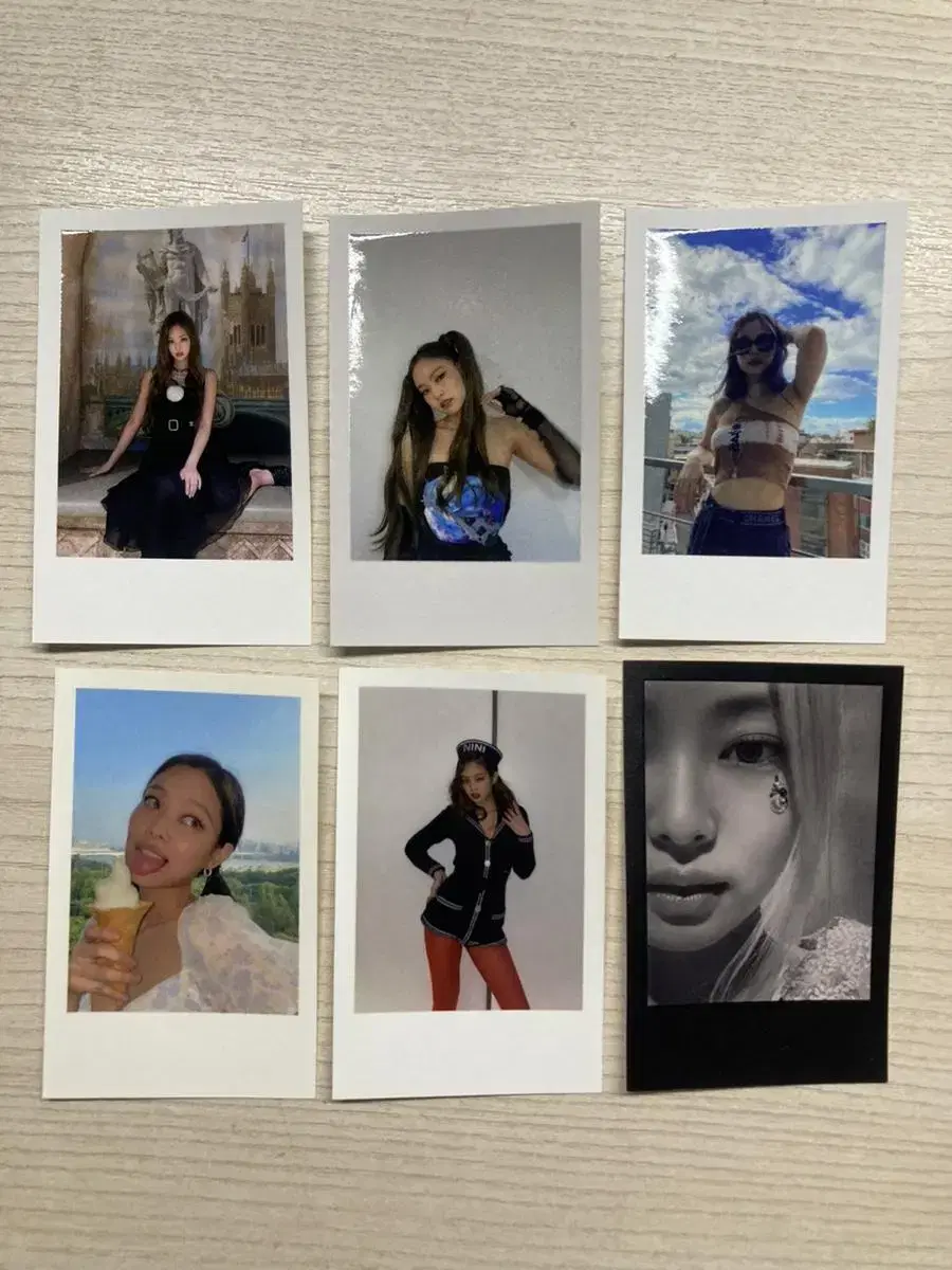 black pink jennie unofficial goods polaroid