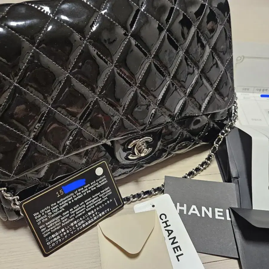 CHANEL 샤넬 클래식 블랙 페이던트 숄더백 15번대