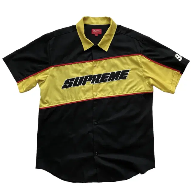 슈프림 컬러 블락드 워크 셔츠 옐로우 L (Supreme)