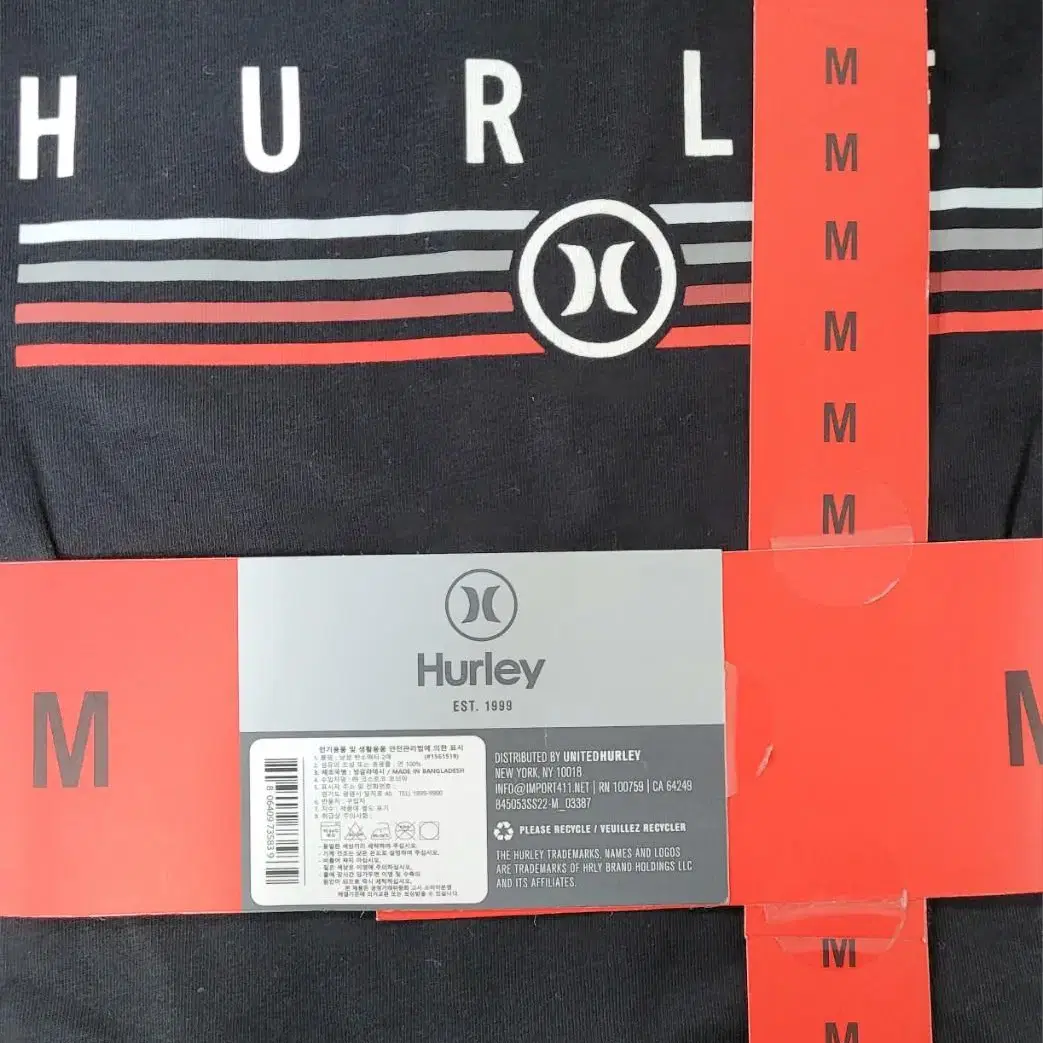 [새상품]헐리 Hurley 남성 반팔 티셔츠 2매세트 100사이즈