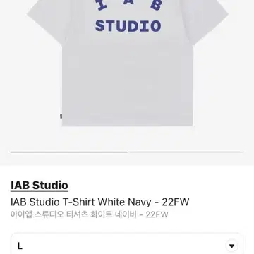 IAB Studio T-Shirt White Navy - 22FW | 브랜드 중고거래