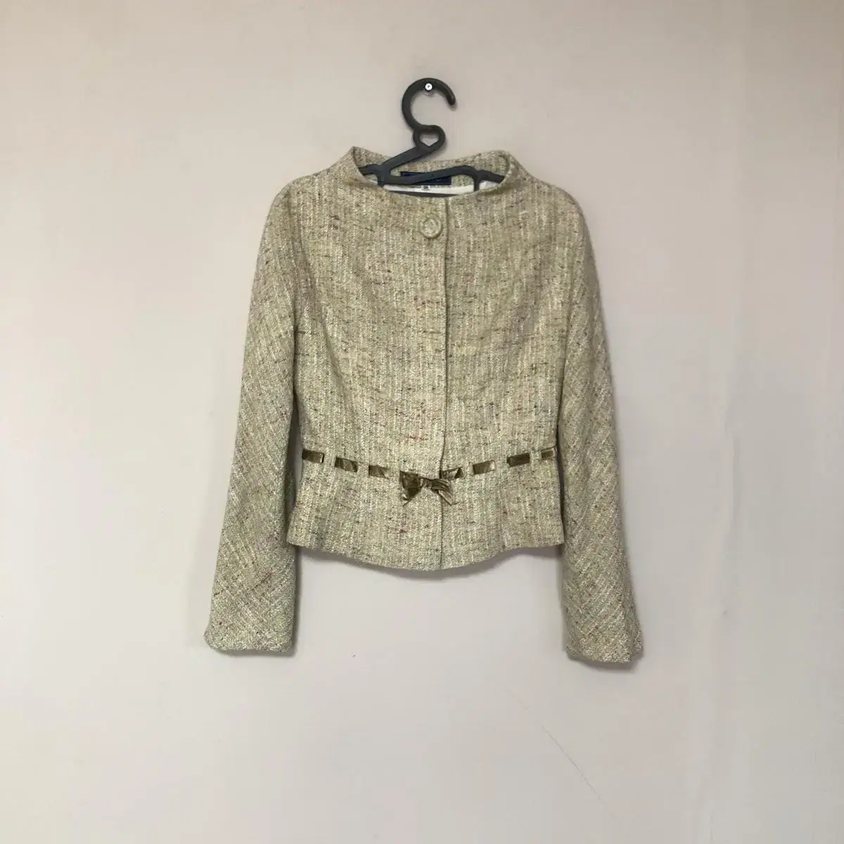 Vintage M'S GRACY yellow tweed jk