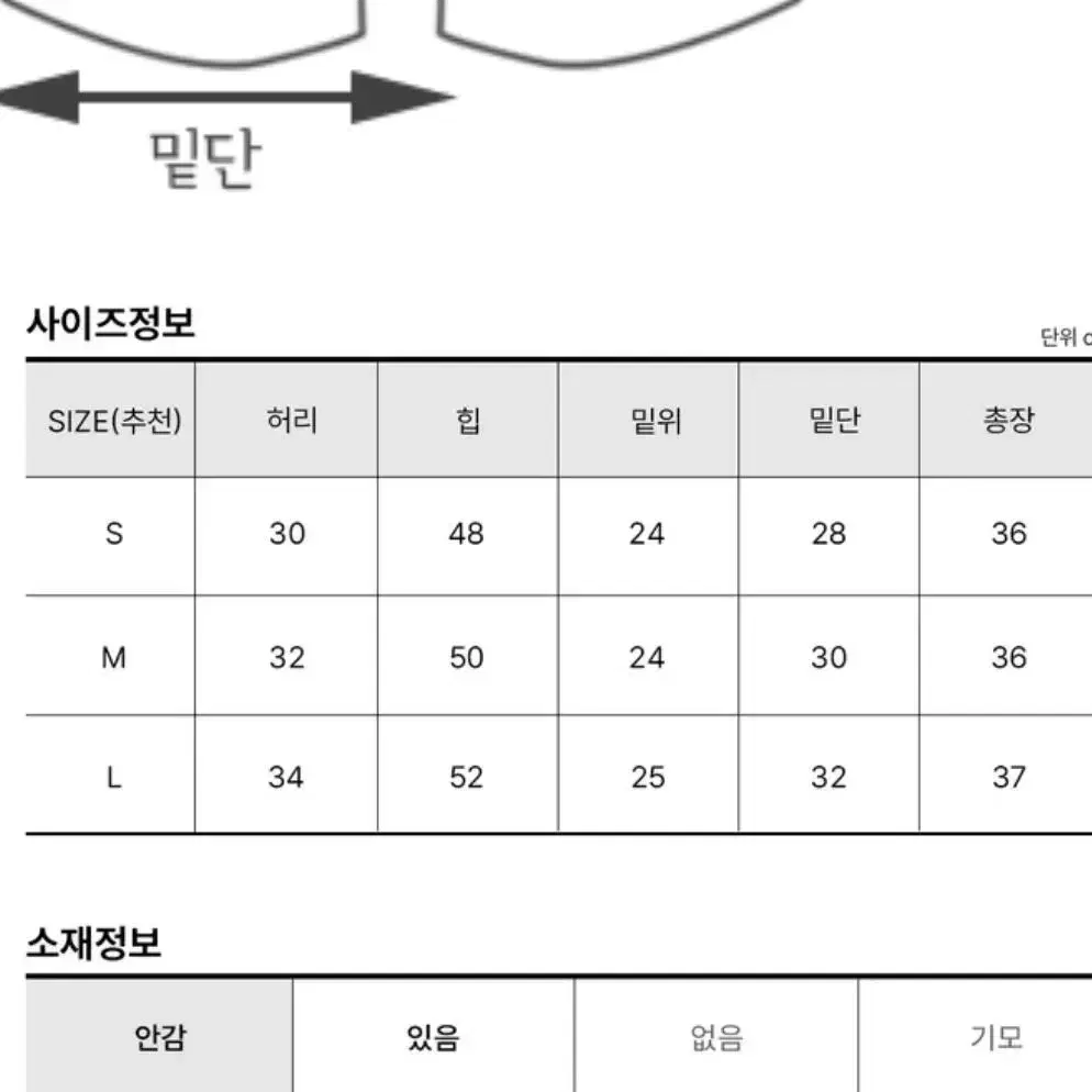 하이웨이스트 화이트 데님 반바지 새상품 빅사이즈