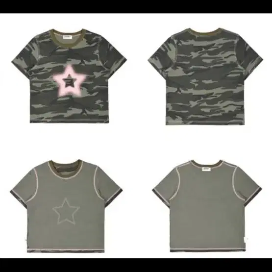 AEAE HALF TONE STAR T-SHIRT [CAMO]