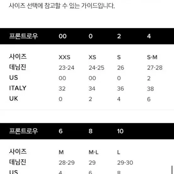 프론트로우 드라마 시그니처 스티치 트라우저 팬츠 사이즈0 새제품