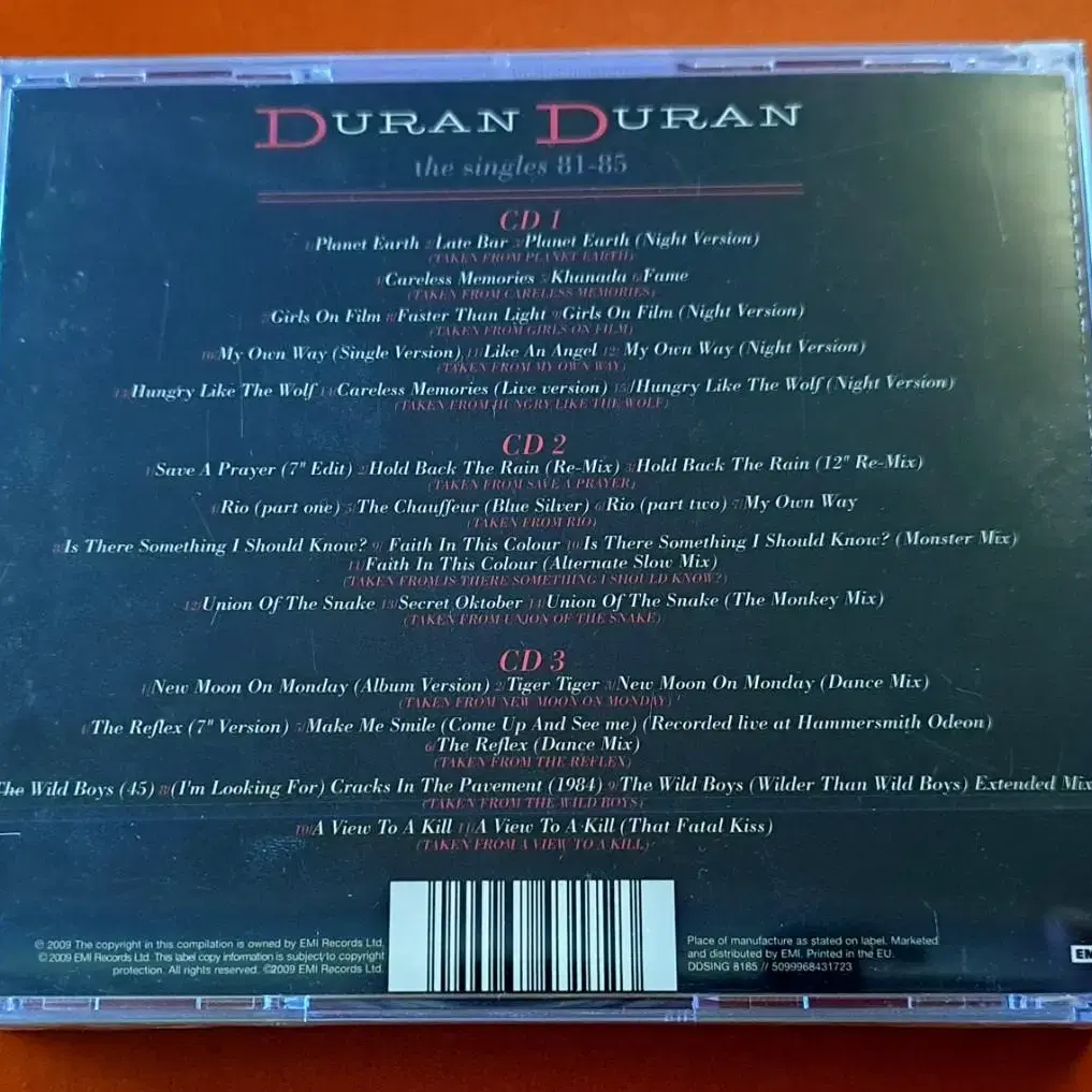 듀란듀란 Duran Duran 듀란 듀란 수입 베스트 3XCD 미개봉