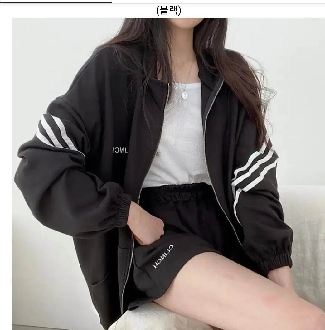 Available for correspondence) Able Three-Stripes Overfit Jersey Luvnsum Jersey for sale Coat Jacket Zip-up