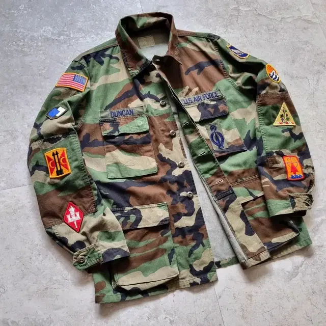 90's U.S Military 우드랜드 BDU 풀패치 자켓