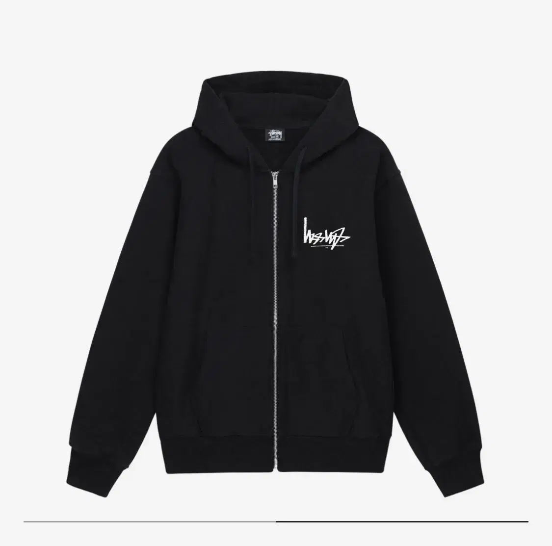 [M] Stussy Flip HoodieZip-up Black