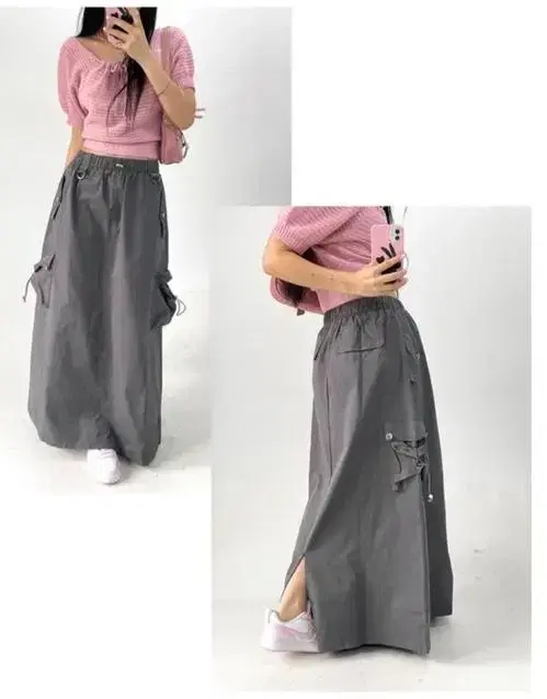 아쿠비클럽 mily cargo long skirt