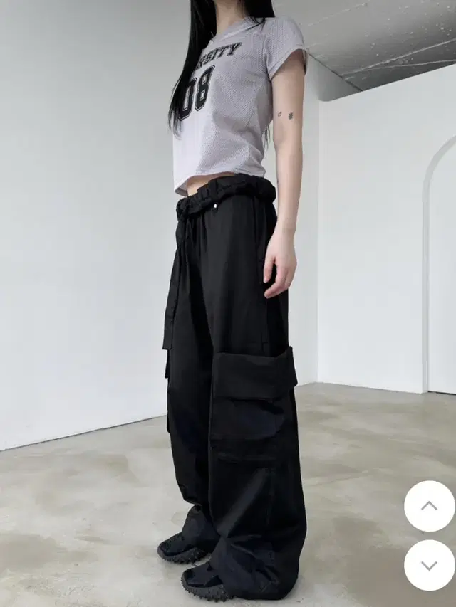 이너뮤트 folded cargo pants 블랙 s