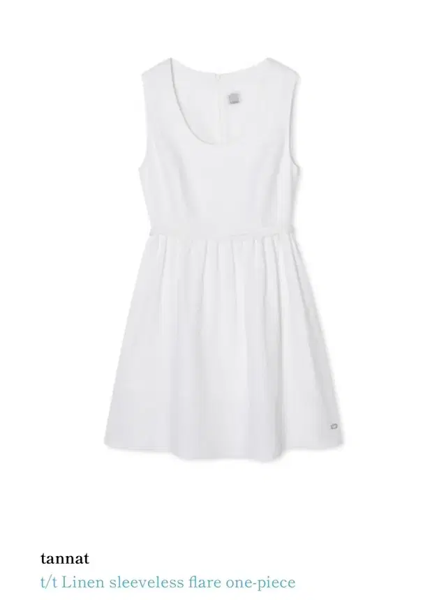 급처)타낫 Linen sleeveless flare one-piece