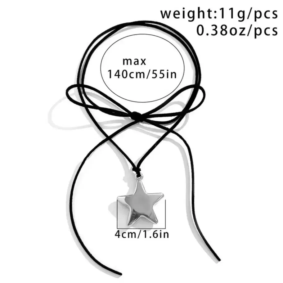 리본초커목걸이 별 y2k 매듭 스트랩