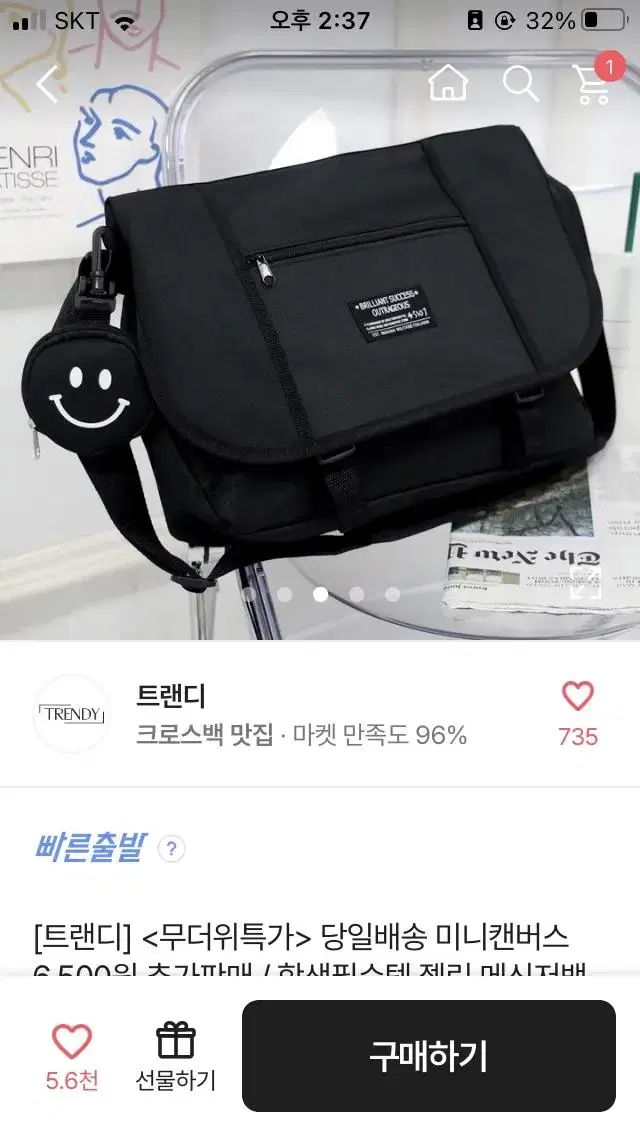 Messenger bag for sale Has flaws