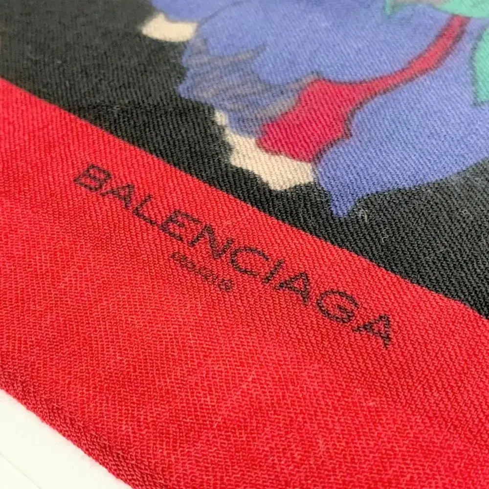 BALENCIAGA 발렌시아가 빅 플라워 울스카프 숄머플러 GM A682