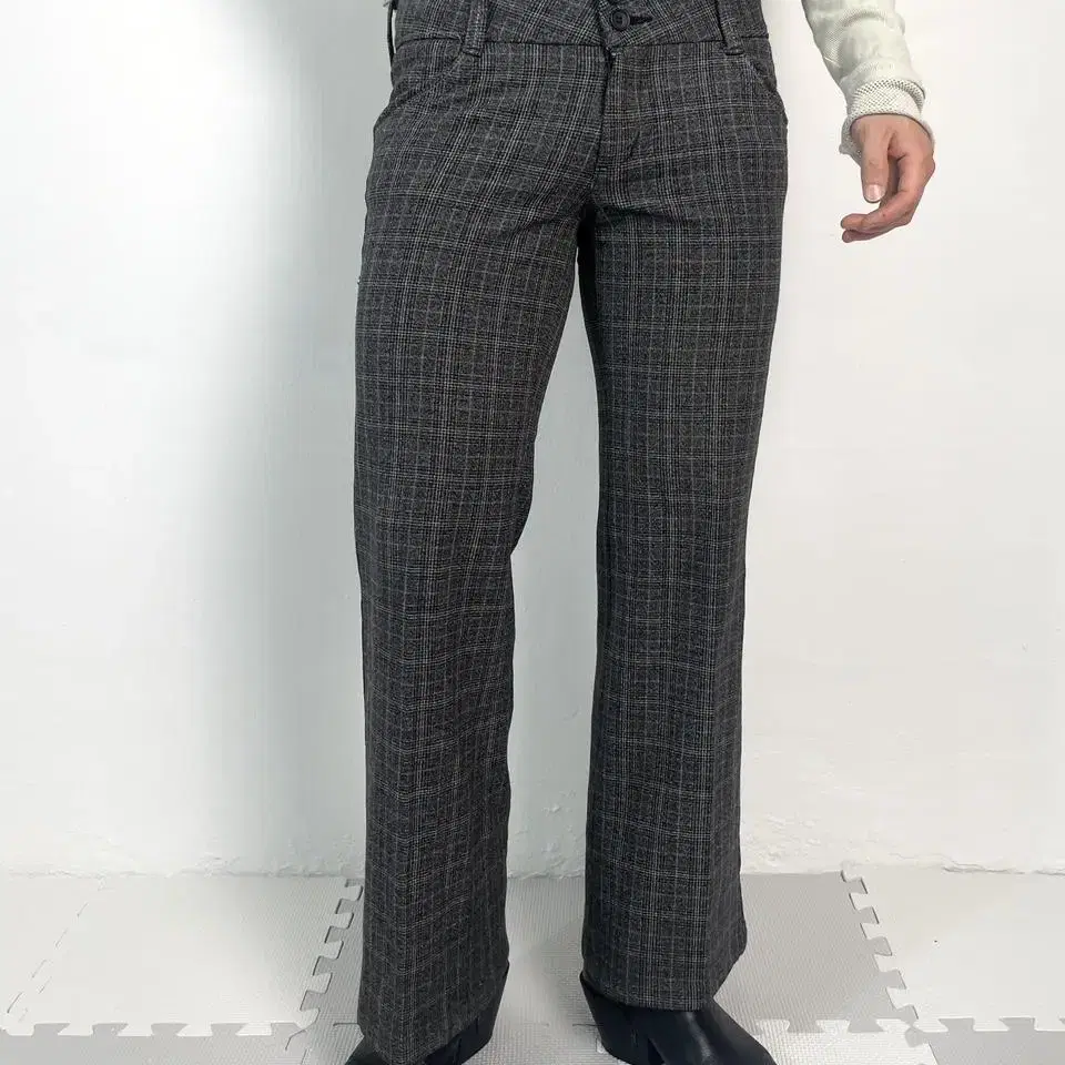 vintage bobson check bootcut trouser