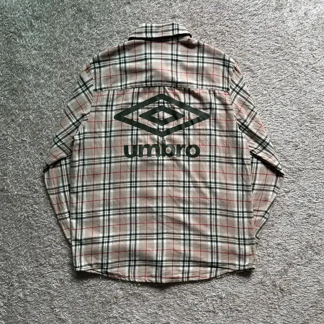 [L] 엄브로 UMBRO BRITISH MADE 빅로고 체크 셔츠