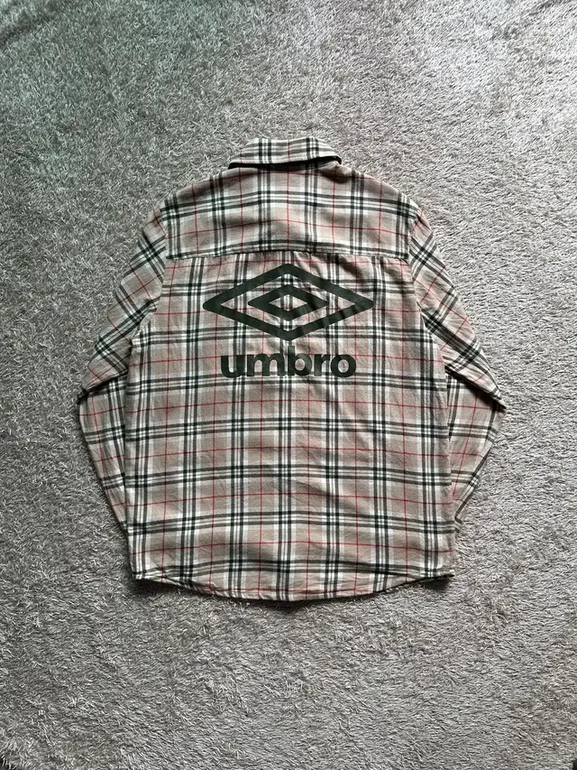 [L] 엄브로 UMBRO BRITISH MADE 빅로고 체크 셔츠