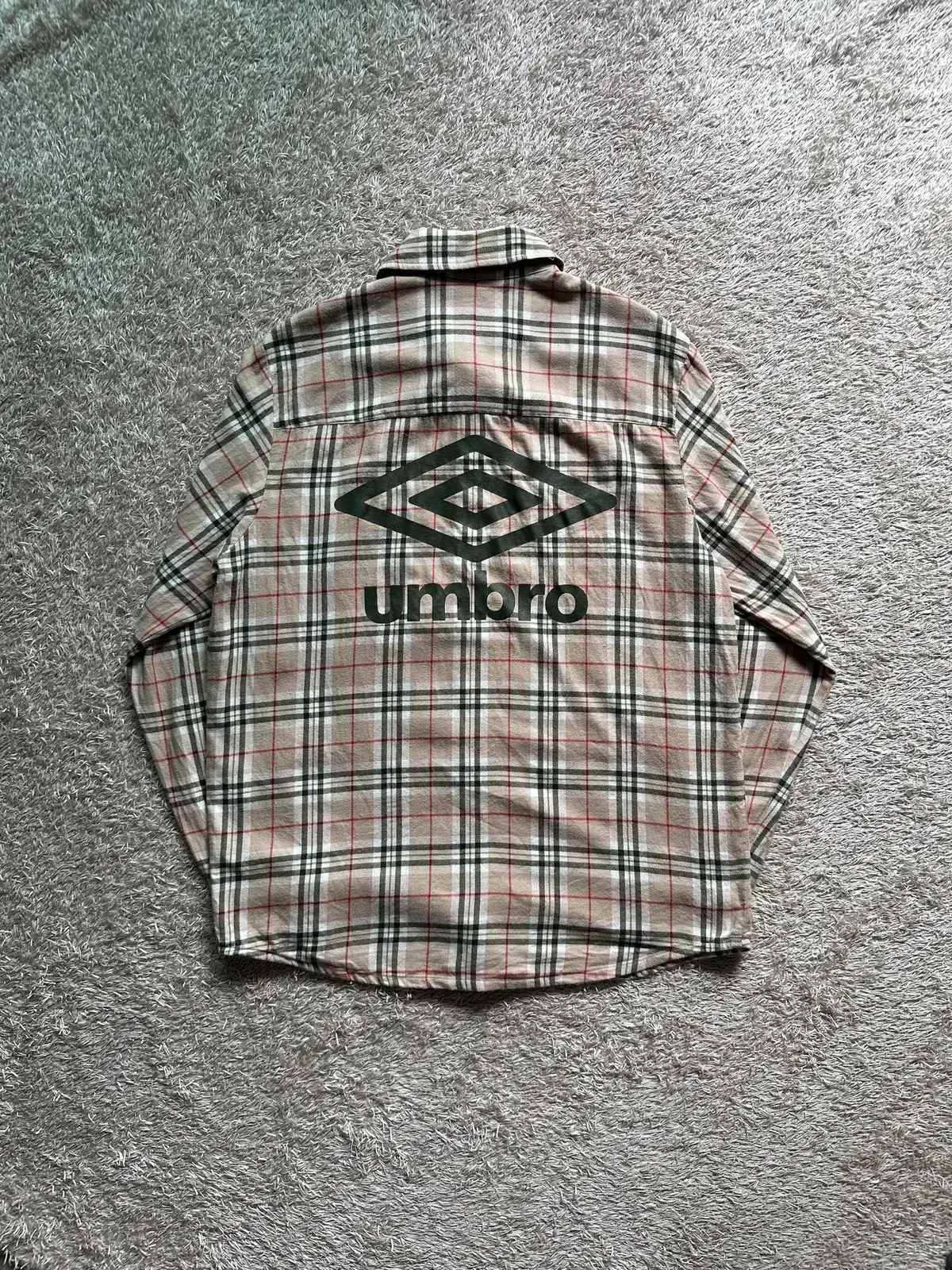 [L] UMBRO UMBRO BRITISH MADE Big Logo Check Shirt