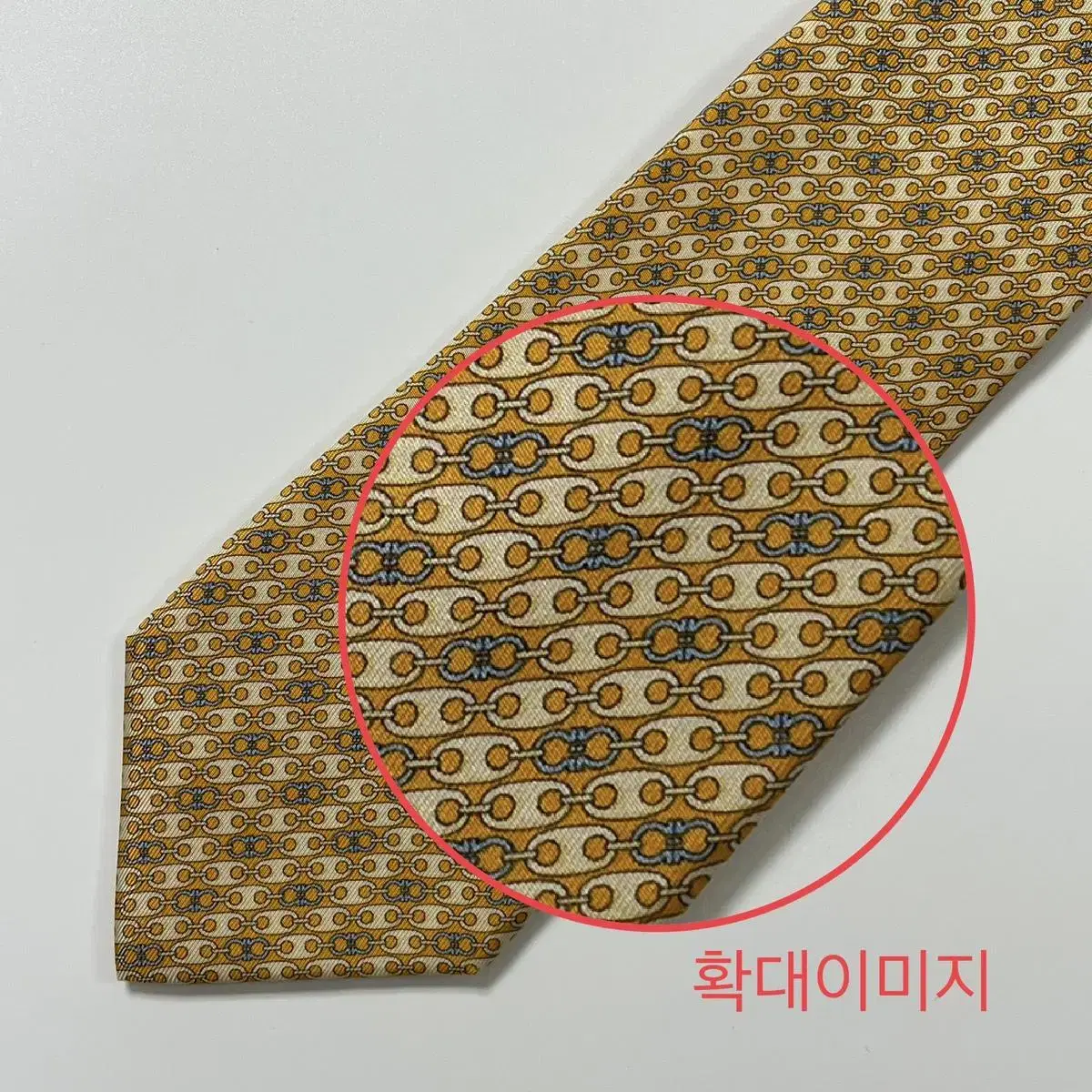 정품 명품 페라가모 넥타이 케이스포함 8.5cm 간치니