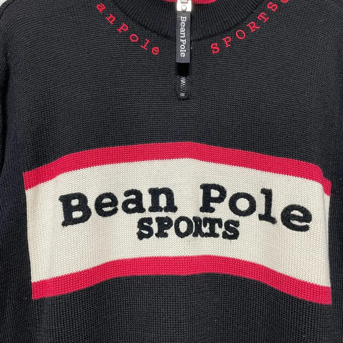 Bean Pole 빈폴 빅로고 니트 반집업 사이즈 95 ~100