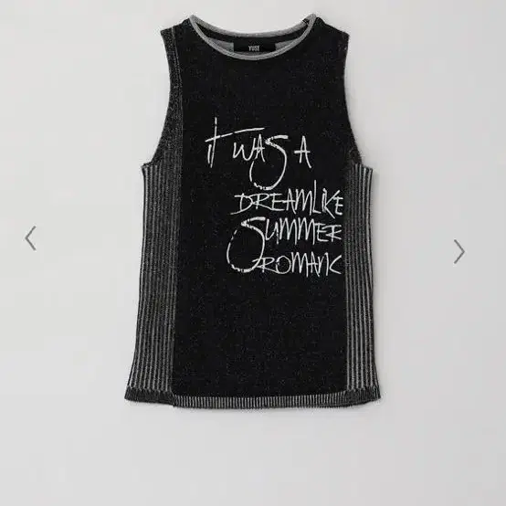 유즈 yuse LETTERING SLEEVELESS KNIT