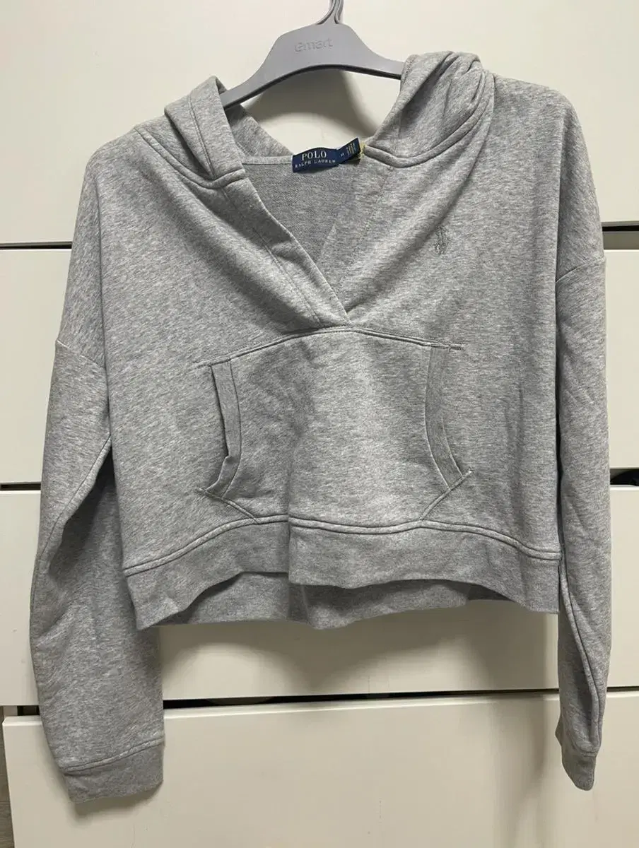 Polo crop hoodie (thin brushed)