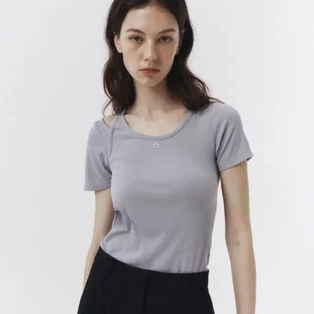 던스트 DUNST CUT-OUT T-SHIRT BLUE_UDTS3B2