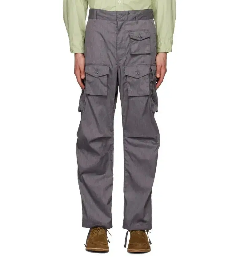 Engineeredgarments Wide Cargo Trousers Grey LNew Arrival Fit 43-44