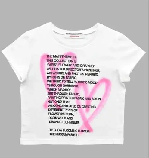 TheMuseumVisitor Cropped Heart Short Sleeve