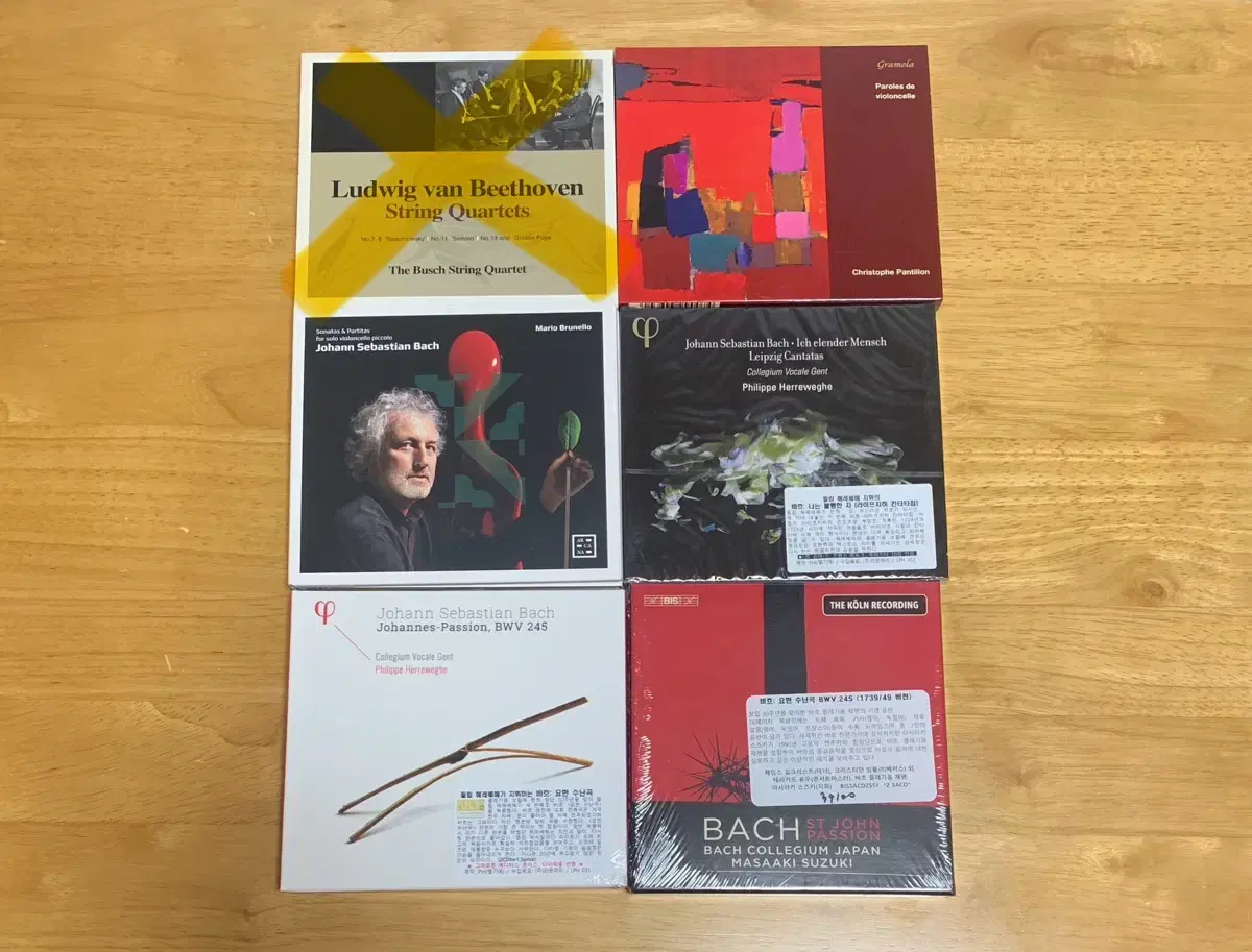 CDs of classical music, including Beethoven, Vivaldi, and more.