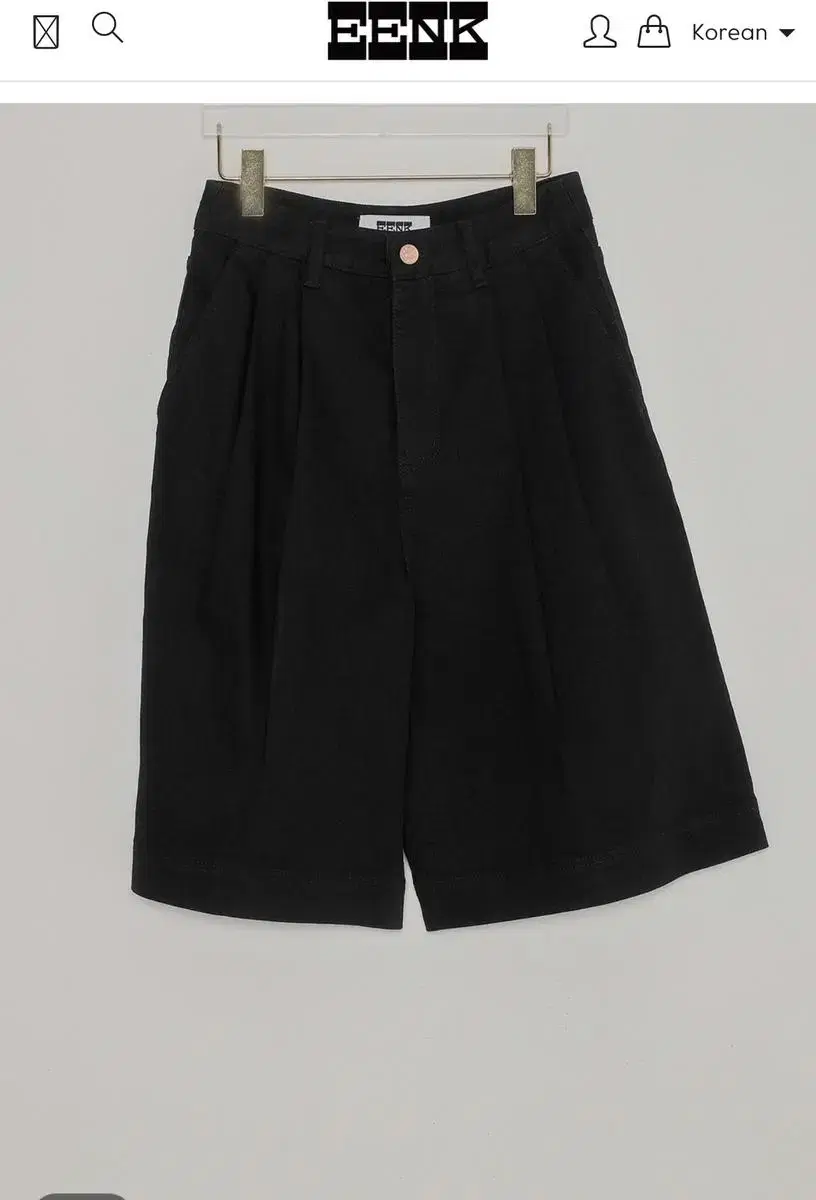 잉크 PICO Black Denim Bermuda Shorts (xs