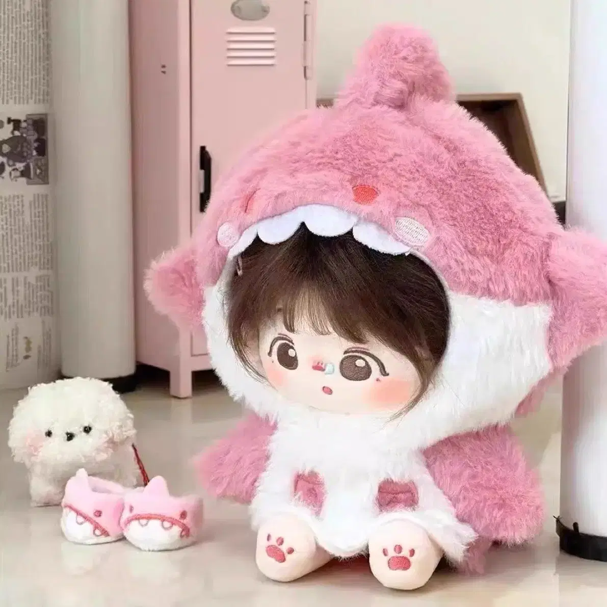 [당일배송] 20cm 인형옷 상어 잠옷 양도 모자 망토 미개봉 새상품