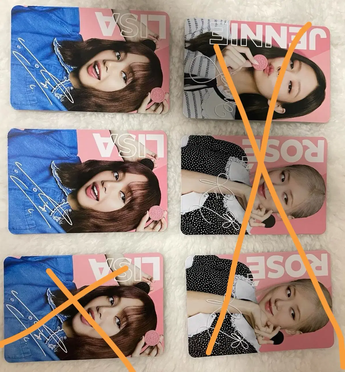 Sell black pink Oreo photo cards.