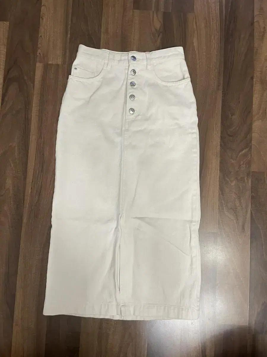 H&M White Long Skirt