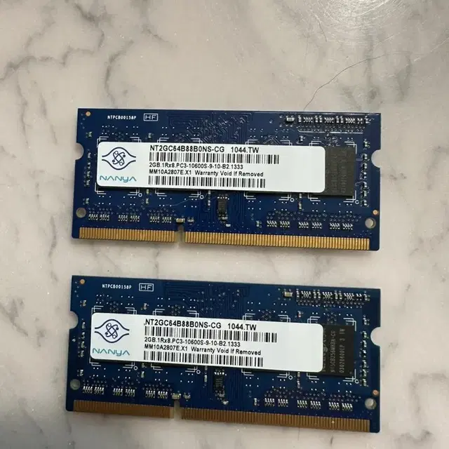 DDR3 2gb 노트북램 2개