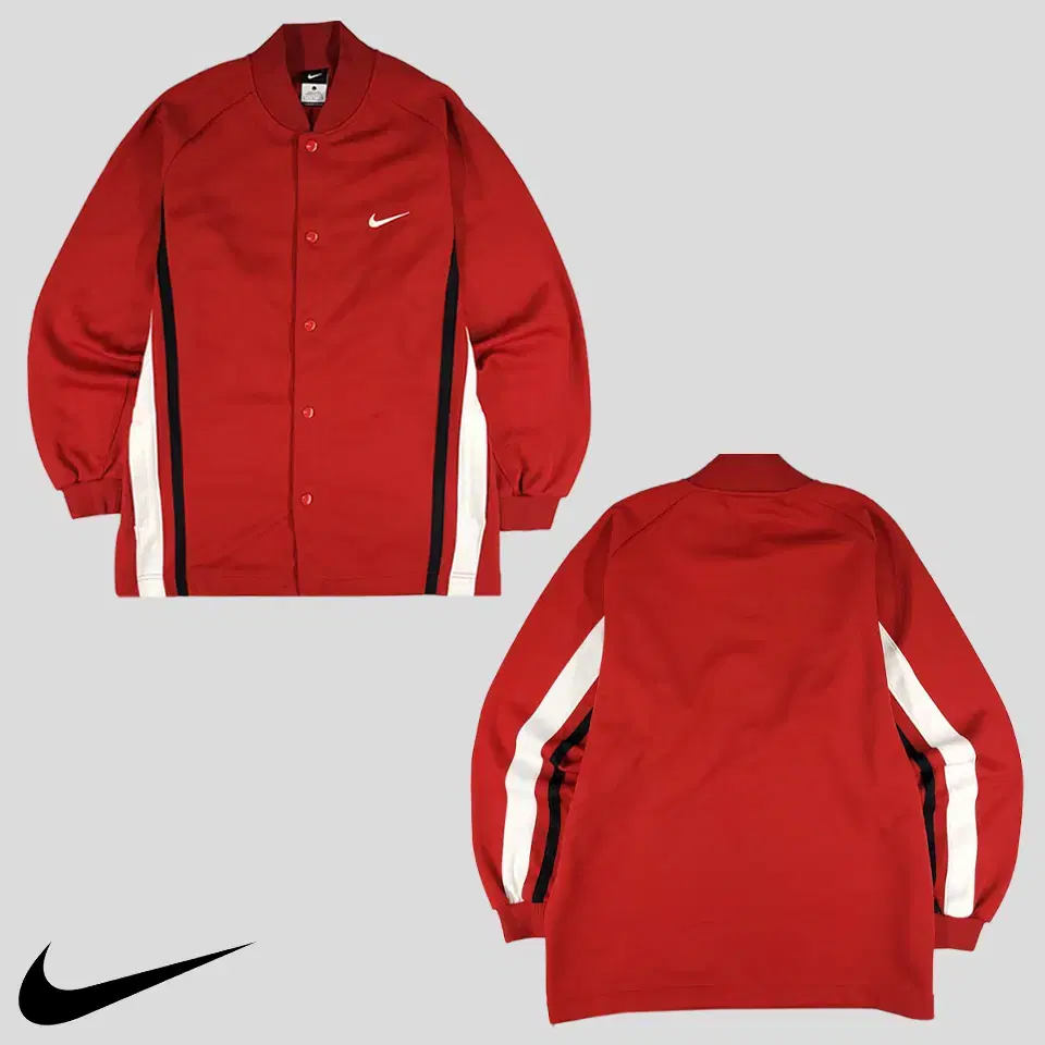 Nike JP 00s Red White Black Swoosh Sideline Blouson Coach Jacket