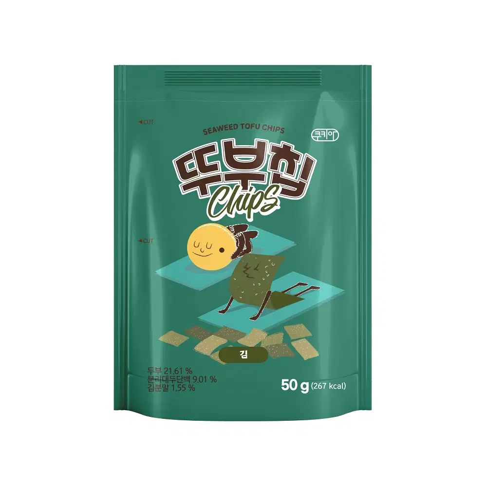 쿠키아 김 뚜부칩 50gx24봉 /맛있는 영양간식 두부과자 쿠키 스낵