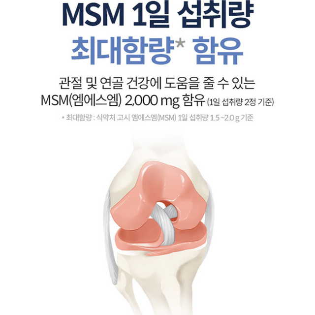 미국 뉴트리션 MSM 관절 연골 인대조직 부모님 명절선물 4개월분