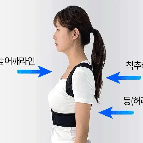 라운드숄더 바른자세 어깨 교정 밴드