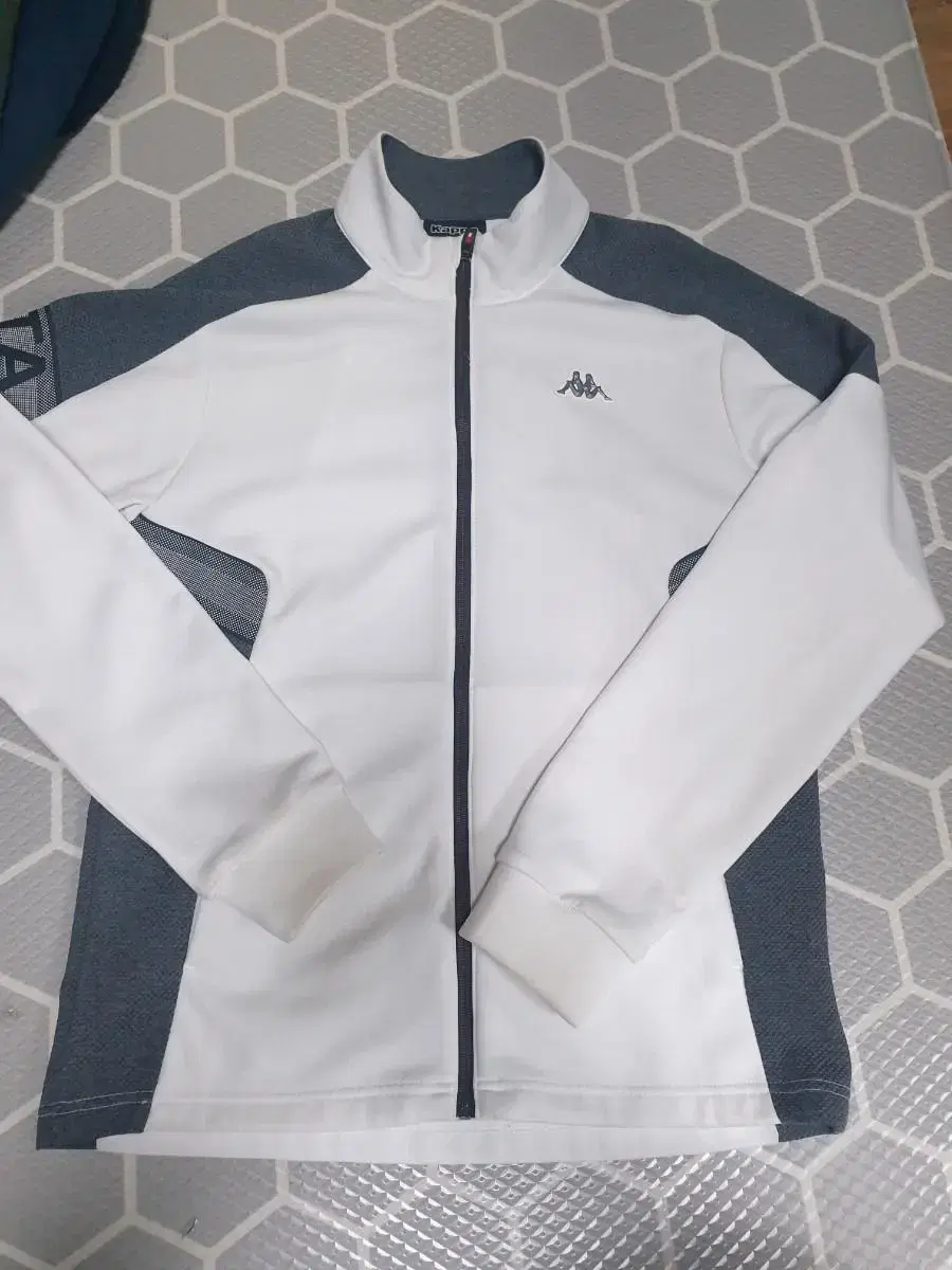 Kappa zip-up jacket white M