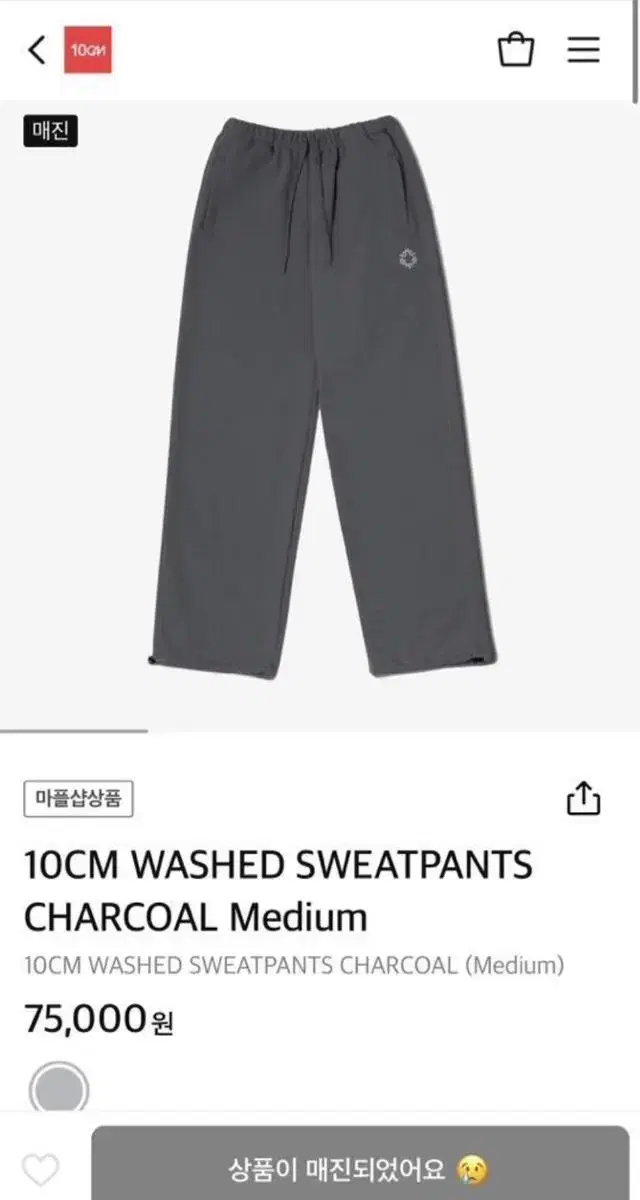 [WTS] Taepo 10CM Kwon Jung Yeol Concert Goods Pants L