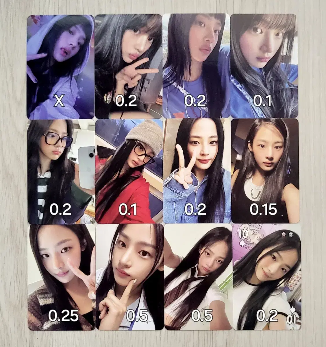 New Jeans photocard minji hanni haerin danielle hyein