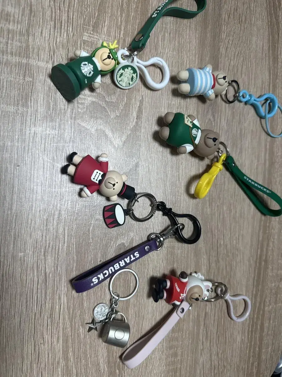 Starbucks keyring 6,000 won each