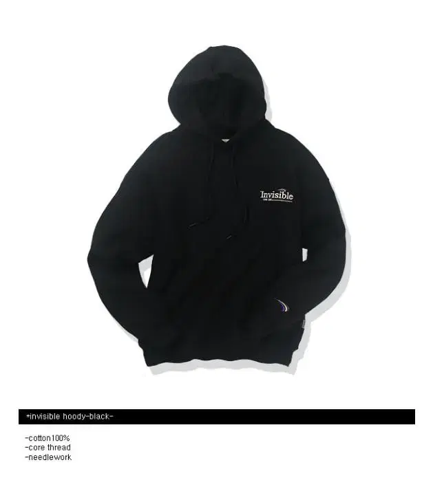 소버먼트 soft invisible hoody -black- M사이즈