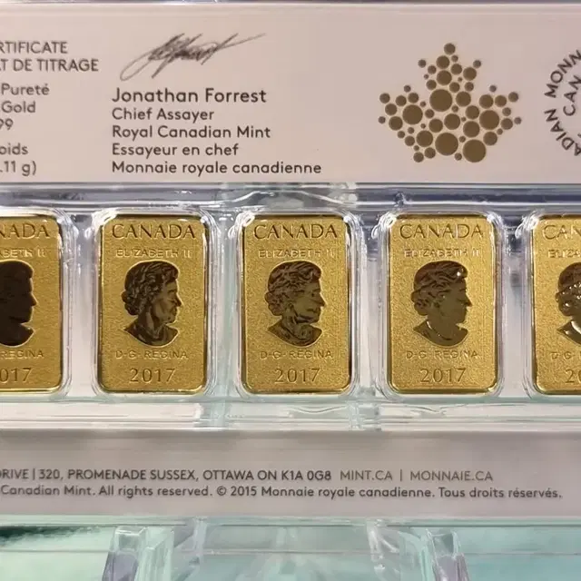 S0250 세계 최고등급 금괴 9999 Fine Gold/pur9999