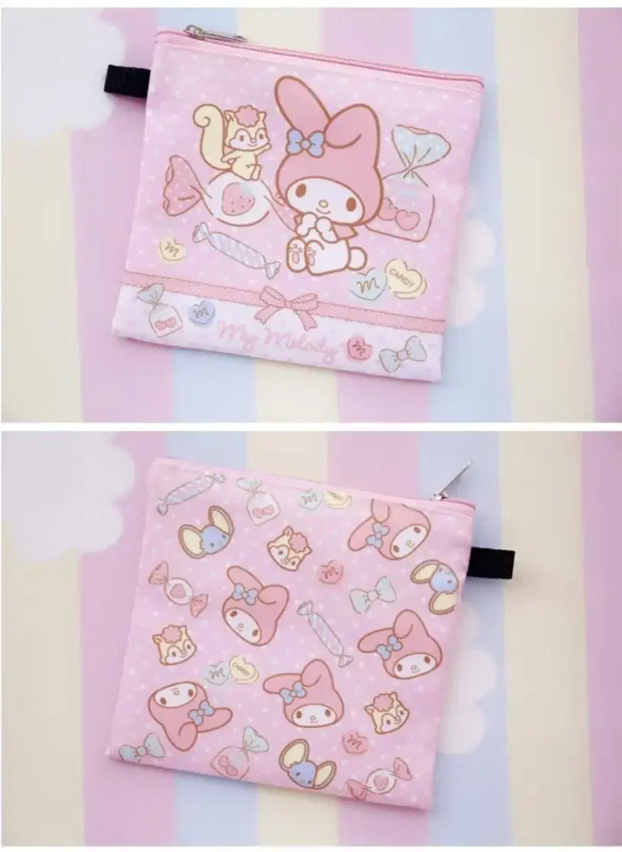 Sanrio My Melody zipper pouch, double-sided